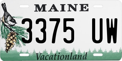ME license plate 3375UW