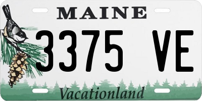 ME license plate 3375VE