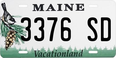 ME license plate 3376SD