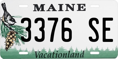 ME license plate 3376SE
