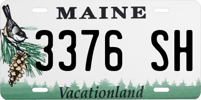 ME license plate 3376SH