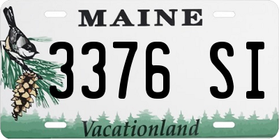 ME license plate 3376SI