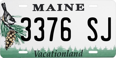 ME license plate 3376SJ