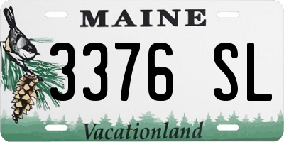 ME license plate 3376SL