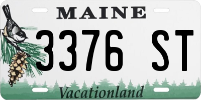 ME license plate 3376ST