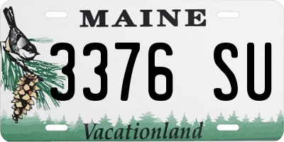 ME license plate 3376SU