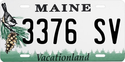 ME license plate 3376SV