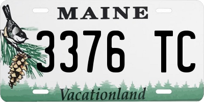 ME license plate 3376TC