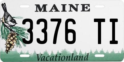 ME license plate 3376TI