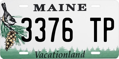 ME license plate 3376TP