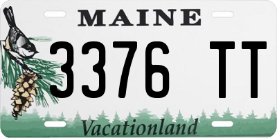 ME license plate 3376TT