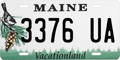 ME license plate 3376UA