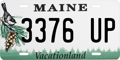 ME license plate 3376UP
