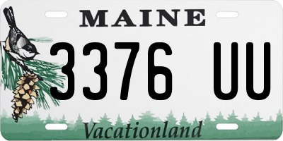 ME license plate 3376UU