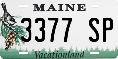 ME license plate 3377SP