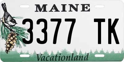 ME license plate 3377TK