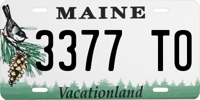 ME license plate 3377TO