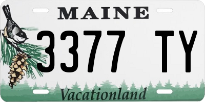 ME license plate 3377TY