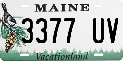 ME license plate 3377UV