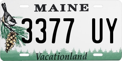 ME license plate 3377UY