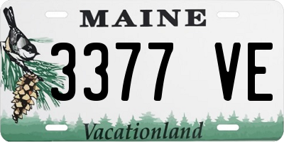 ME license plate 3377VE