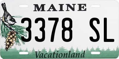 ME license plate 3378SL