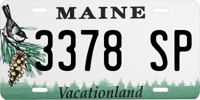 ME license plate 3378SP