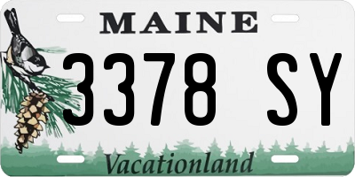 ME license plate 3378SY