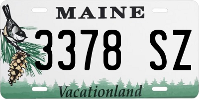 ME license plate 3378SZ