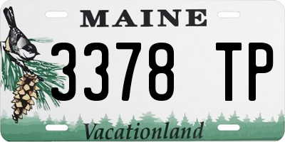 ME license plate 3378TP