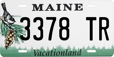 ME license plate 3378TR