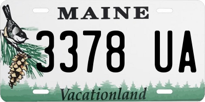 ME license plate 3378UA