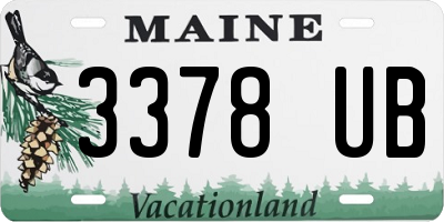 ME license plate 3378UB