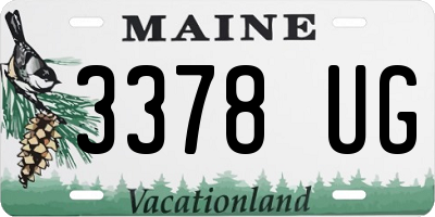 ME license plate 3378UG