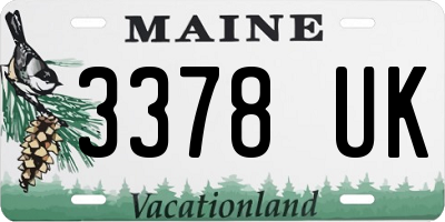 ME license plate 3378UK
