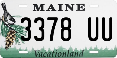 ME license plate 3378UU