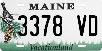 ME license plate 3378VD