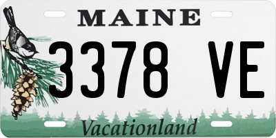 ME license plate 3378VE