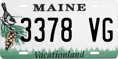 ME license plate 3378VG