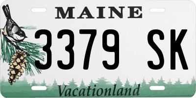 ME license plate 3379SK