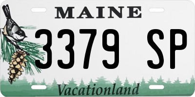 ME license plate 3379SP