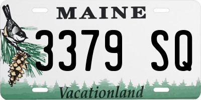 ME license plate 3379SQ