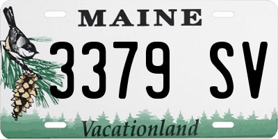 ME license plate 3379SV