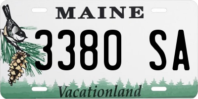 ME license plate 3380SA