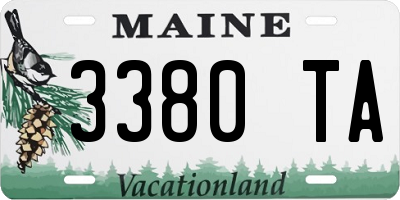 ME license plate 3380TA