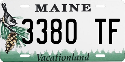 ME license plate 3380TF