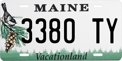 ME license plate 3380TY