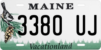 ME license plate 3380UJ