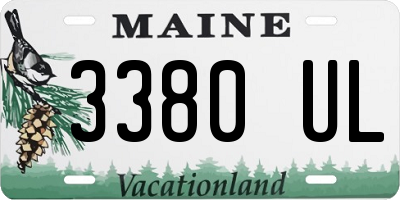 ME license plate 3380UL