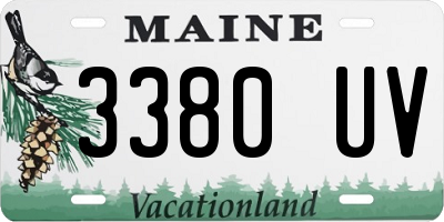 ME license plate 3380UV